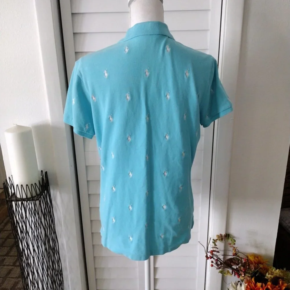 Ralph Lauren Sport boys allover polo embroidered print short sleeve Sz XL‎